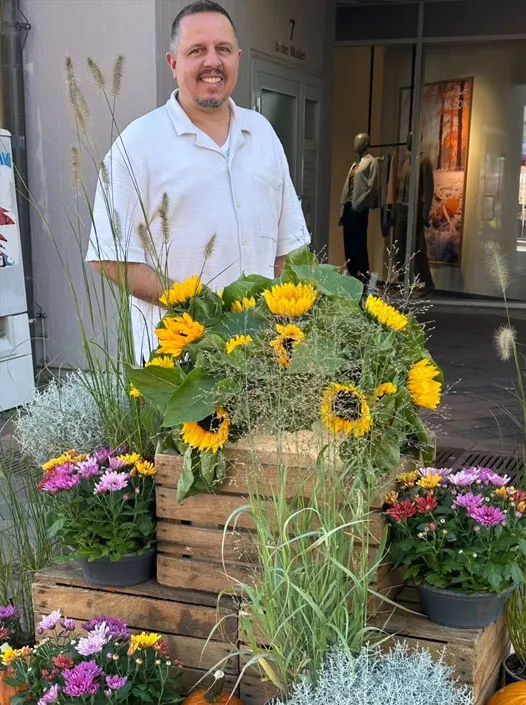 Nicolò Regina unterwegs beim Kürbisfest